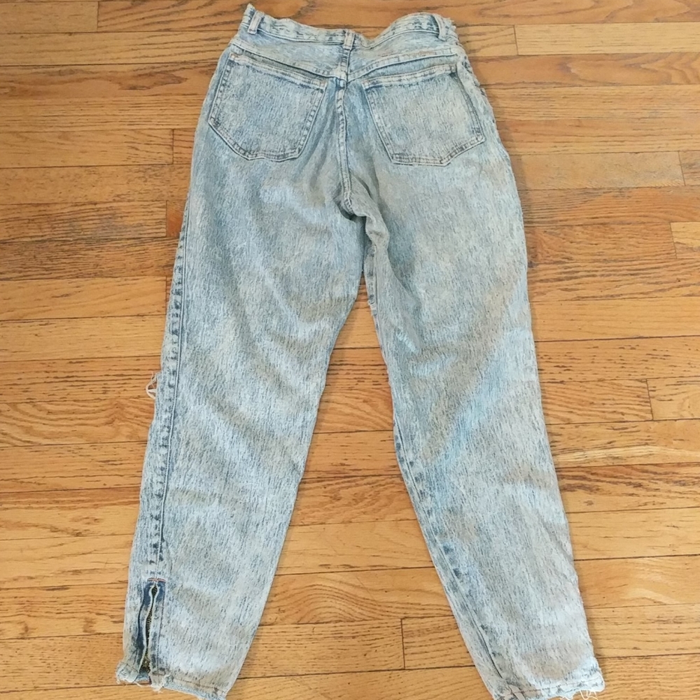 Vintage 70s Distressed Denim stretch Jeans size 7 - Picture 6 of 10